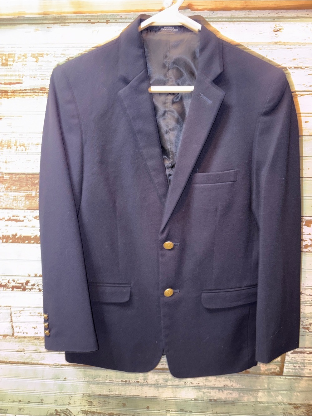 Chaps Navy 3-Button Blazer sports dress coat